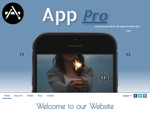 apppro - responsive website template built with TOWeb, the responsive website creation software