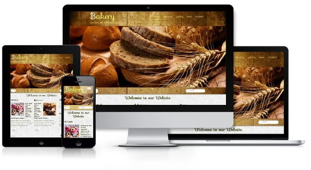 Responsive Website Vorlage für Bäkerei