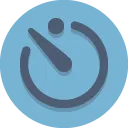 icon flat circle timer