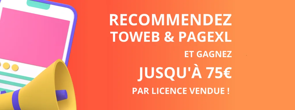 Gagner de l'argent en parrainant TOWeb et PageXL