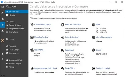 Crea il tuo sito e-commerce con TOWeb