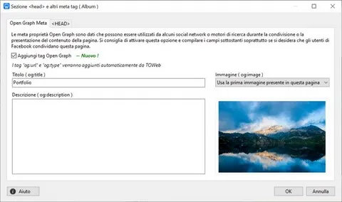 Open Graph in TOWeb