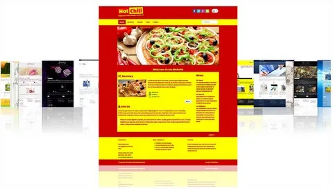 Template Responsive website della TOWeb, il software per la creazione di siti web reattivi 