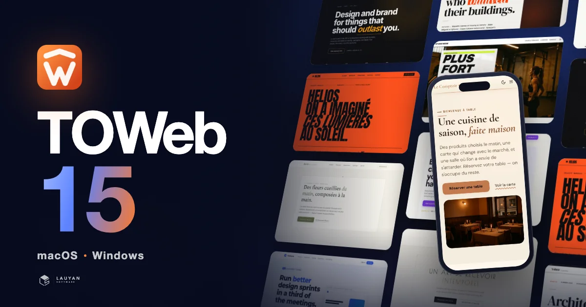 TOWeb 15 is here, in Early Access