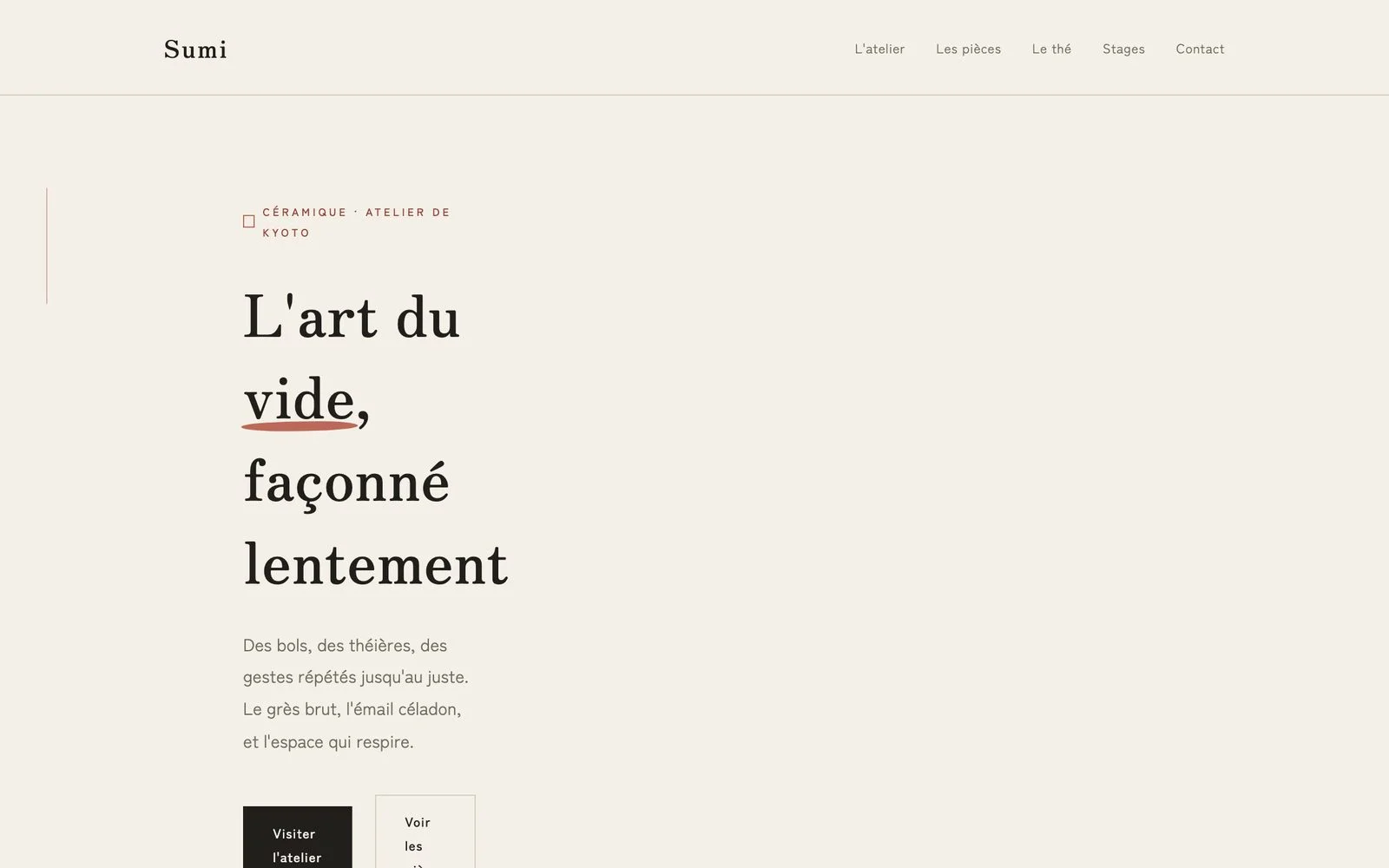 Le site Sumi, style Sumi