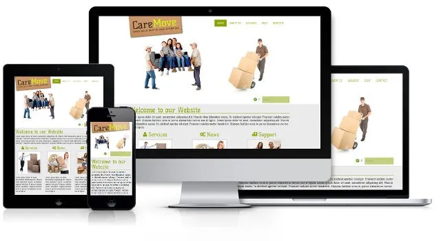 Responsive website template voor een verhuisbedrijf